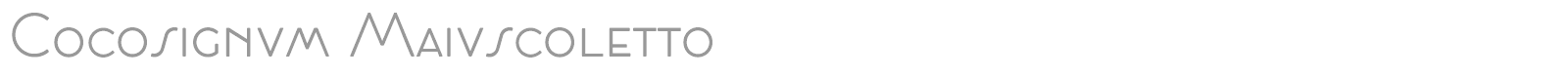 Cocosignum Maiuscoletto font preview